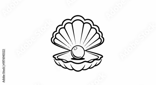 Open shell revealing a single lustrous pearl