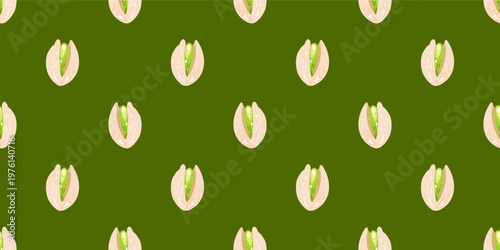 pistachio pattern background for packaging. pistachio seed Seamless pattern Hand drawn sketch. Pistachio nuts pattern background. Vector doodle pistachio nuts seamless pattern background.