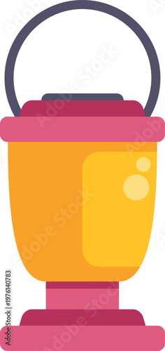 Camping lantern illuminating outdoor adventure and travel equipment