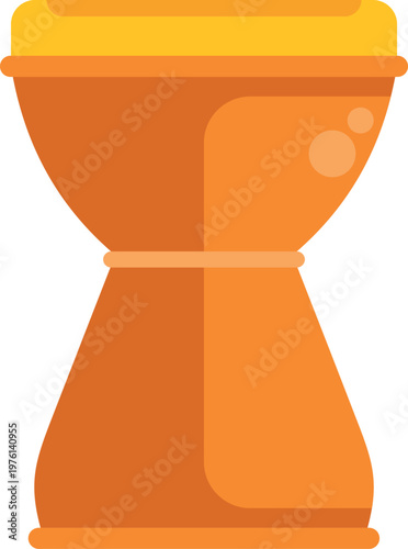 Flat style illustration of a darbuka goblet drum used in middle eastern music