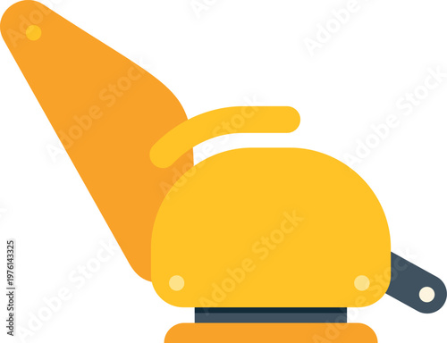 Flat design illustration of a bright yellow electric sander used for woodworking projects