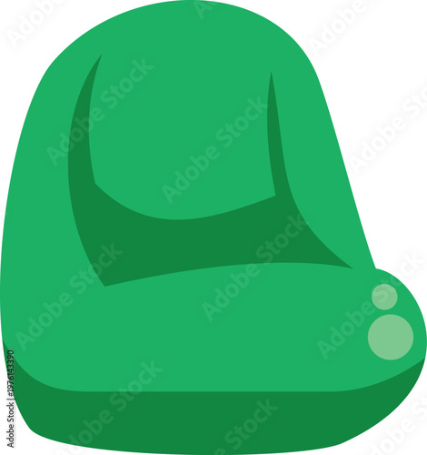 Comfortable green bean bag chair with a modern design ideal for casual or cozy interiors