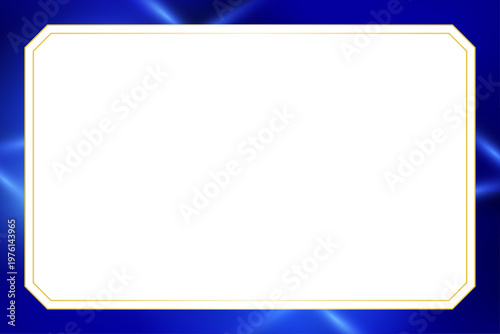 高級感あふれるフレームの招待状テンプレート背景デザイン素材　青