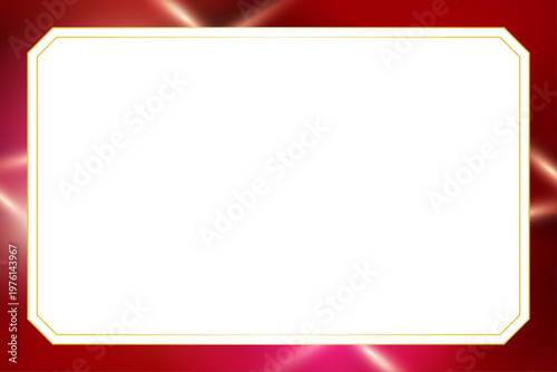 高級感あふれるフレームの招待状テンプレート背景デザイン素材　赤