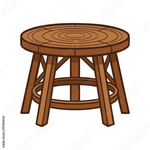 Small Round Wooden Table