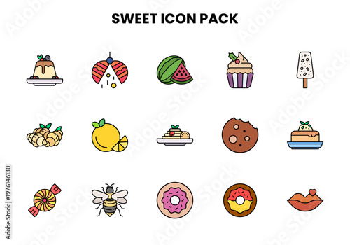 Sweet Lineal Color Graphics Icons Pack