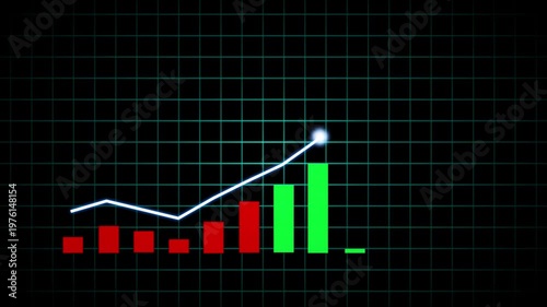 Business Financial Growth Bar Chart Animation