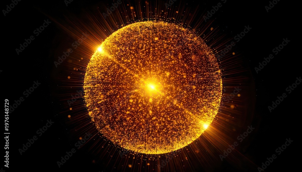 Fototapeta premium Glowing Orb of Energy - A Captivating Display of Light and Power.