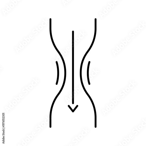 Angina pectoris icon. Healthcare and cardiology line symbol. Black and white.