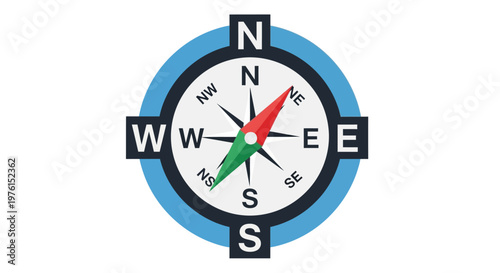 Compass Navigation Tool Direction Indicator.