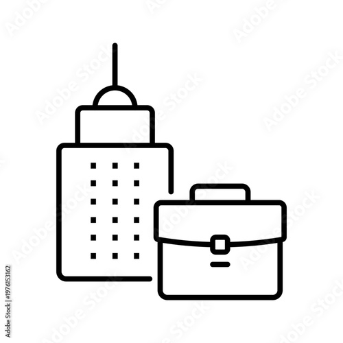 3d printing icon. Industry and additive manufacturing line symbol. Black and white.