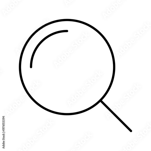 Search icon icon. Technology and web search line symbol. Black and white.