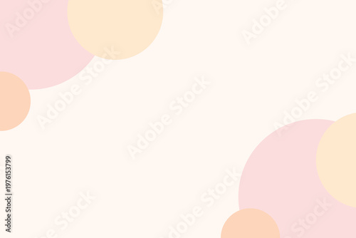 Soft Pastel Abstract Circles Background with Pink and Peach Tones