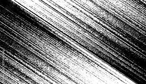 Abstract Black and White Diagonal Grunge Texture with Distressed Grainy Line Pattern. Easily Resized and Recoloured Without Losing Quality. Editable Graphic Resource. EPS10 