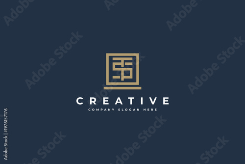 Initial letter TS Logo design vector inspiration.