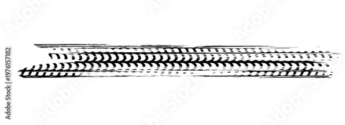 Auto tire tread grunge element. Car and motorcycle tire pattern, wheel tyre tread track. Black tyre print. Modern Vector