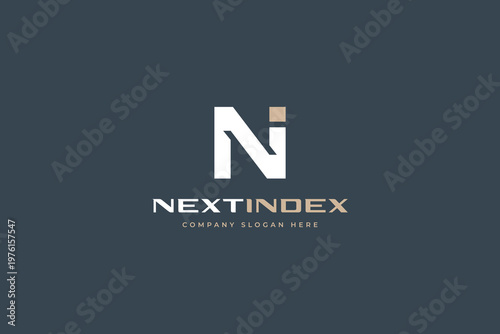 Initial letter in ni logo design vector inspiration.