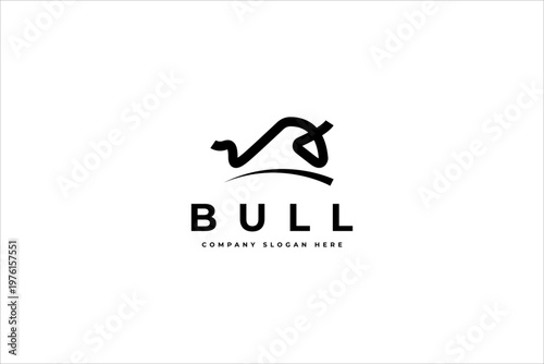 Bull Logo design vector inspiration.