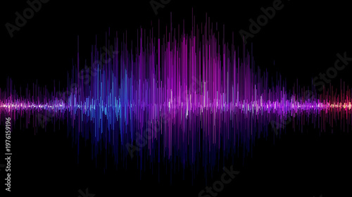 colorful sound wave pattern on dark background