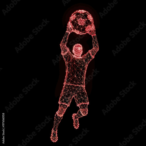 Man in sports gear holding ball.