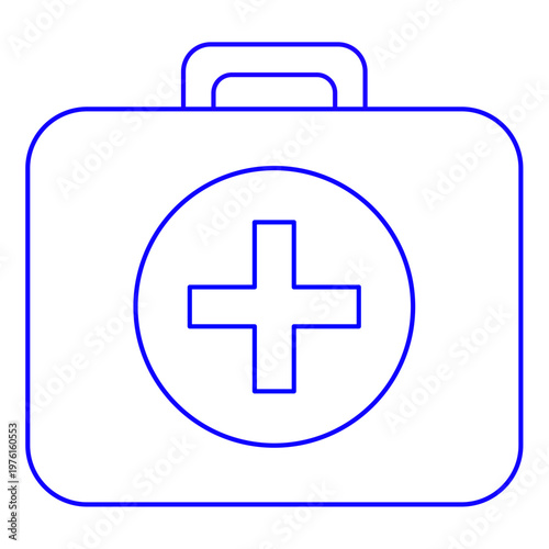 First aid kit bag icon for emergency - HGP-MED-01