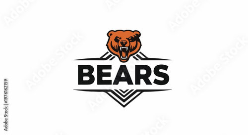 A roaring brown bear head above the word BEARS in bold black letters