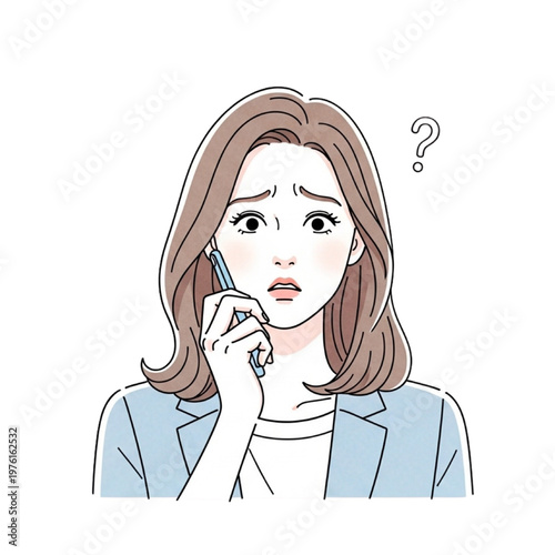 Woman Looks Concerned While Holding Cellphone in Hand