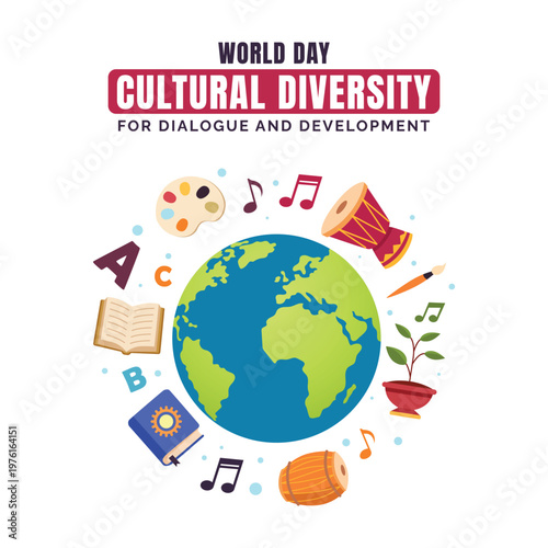 World Day Cultural Diversity Celebration Globe