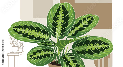 Green Plant with Dark Spots Leaves.