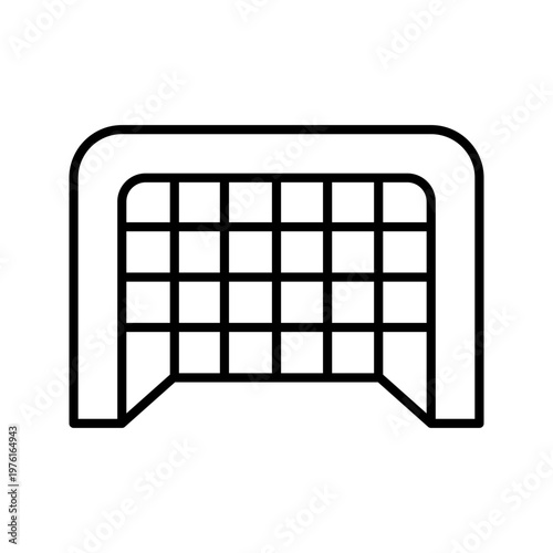 Sports net icon. Sports and sports equipment line symbol. Black and white.