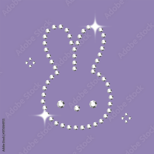 Bedazzled Rhinestone Element Bunny