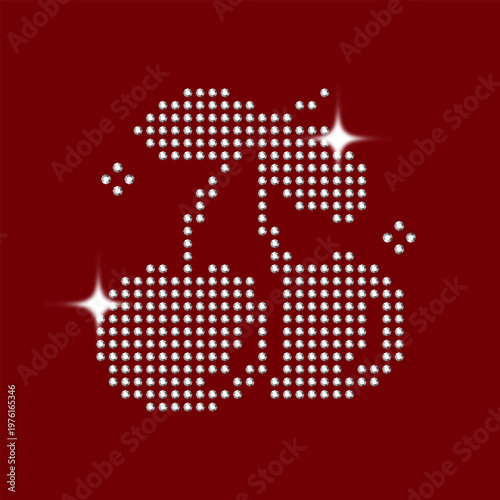 Bedazzled Rhinestone Element Cherry