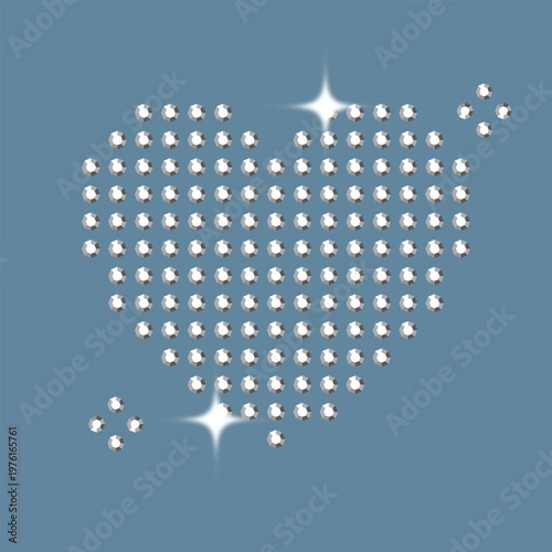 Bedazzled Rhinestone Element Heart