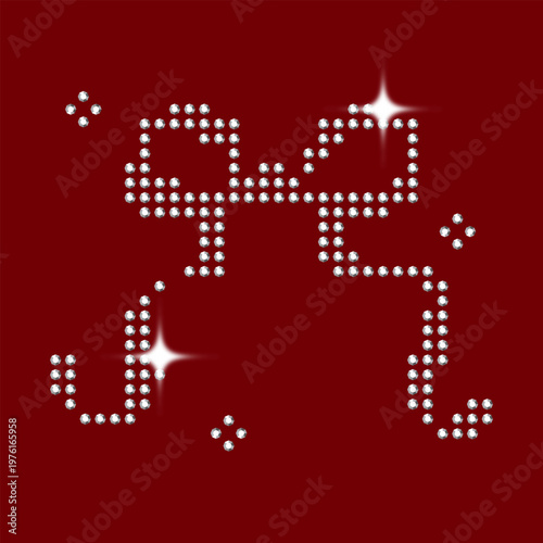 Bedazzled Rhinestone Element Ribbon