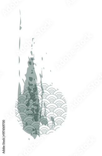 abstract design brush strokes japanese chinese vector ink traditional asian design isolated