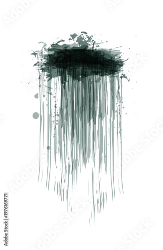 abstract design brush strokes japanese chinese vector ink traditional asian design isolated
