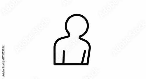 Simple silhouette of a person on a white background
