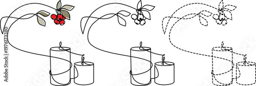 Illustration of berry plants and their growth stages in containers Vector