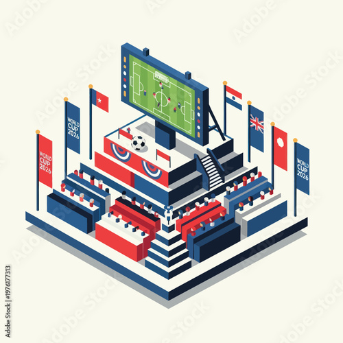 American Football Stadium Seating Area.