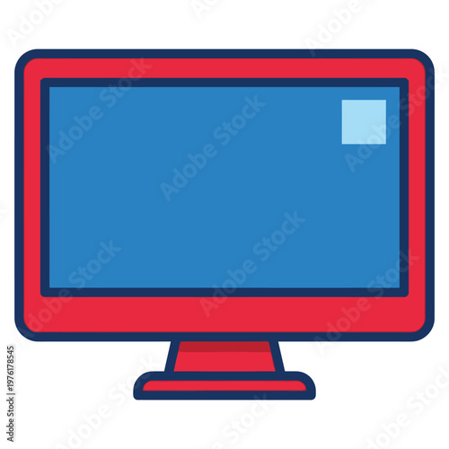 Modern Monitor: A vibrant illustration of a modern computer monitor. This image embodies sleek design and the essential tool for digital engagement and information access.