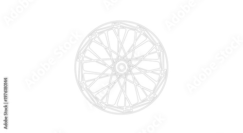 Detailed drawing of a wheel.