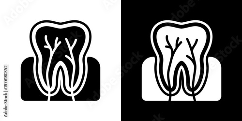 Root Canal Icon Set Multiple Style Collection
