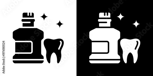 Mouthwash Icon Set Multiple Style Collection