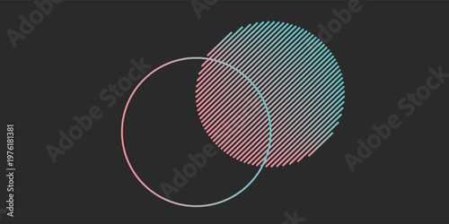 Integration, interaction sign. Round business concept. Interact logo, minimal business icon. Abstract circles eps 10