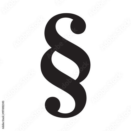 Black paragraph symbol also known as a pilcrow isolated on white