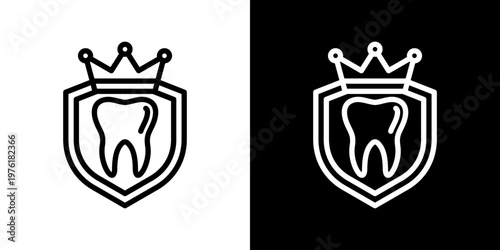 Dental Crown Icon Set Multiple Style Collection