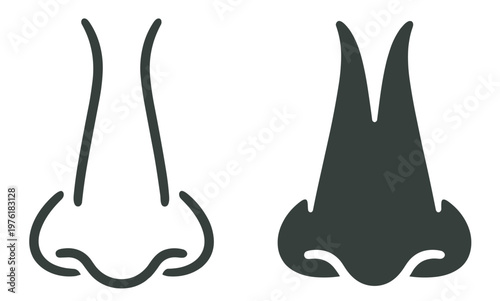 human nose anatomy icon, nasal organ vector illustration, medical healthcare and respiratory system symbol isolated on transparent background