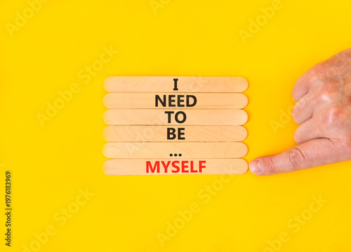 Bild auf Leinwand I need to be myself symbol