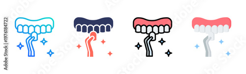 Dental Veneer Icon Set Multiple Style Collection