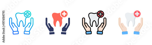 Dental Care Icon Set Multiple Style Collection
